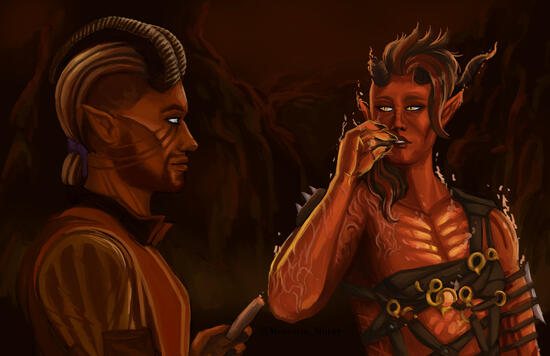 Bust + additional character + background - $130