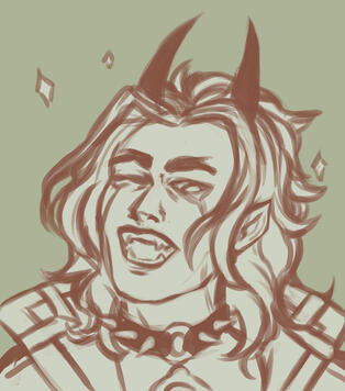 Bust, one accent color - $15